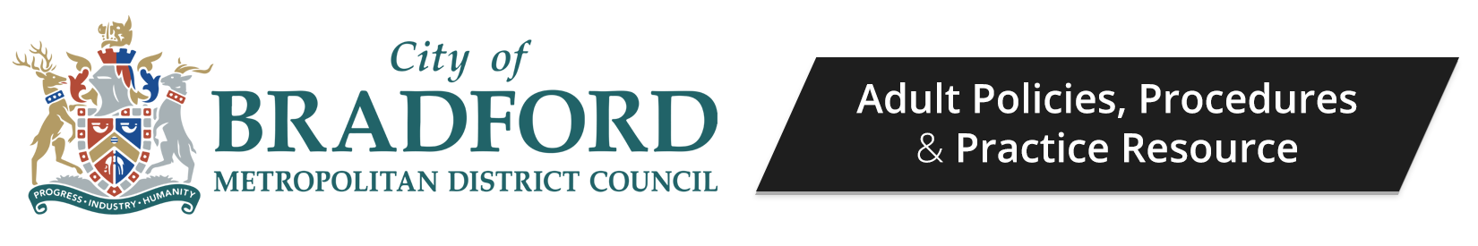 Logo for Bradford ASC Adult Policies, Procedures and Practice Resource