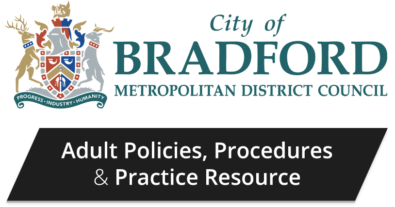 Logo for Bradford ASC Adult Policies, Procedures and Practice Resource